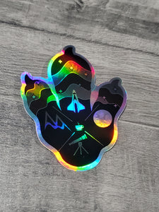 Logo Paw Holographic Sticker